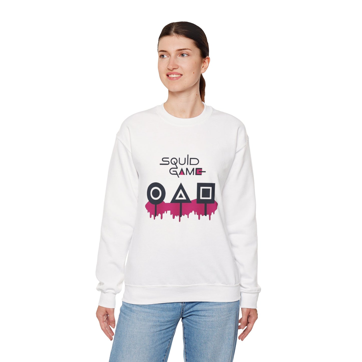 Squid Game Unisex Crewneck Sweatshirt, Cozy Sweatshirt for Fans, Perfect for Movie Night, Halloween Costume, Gift for Gamers